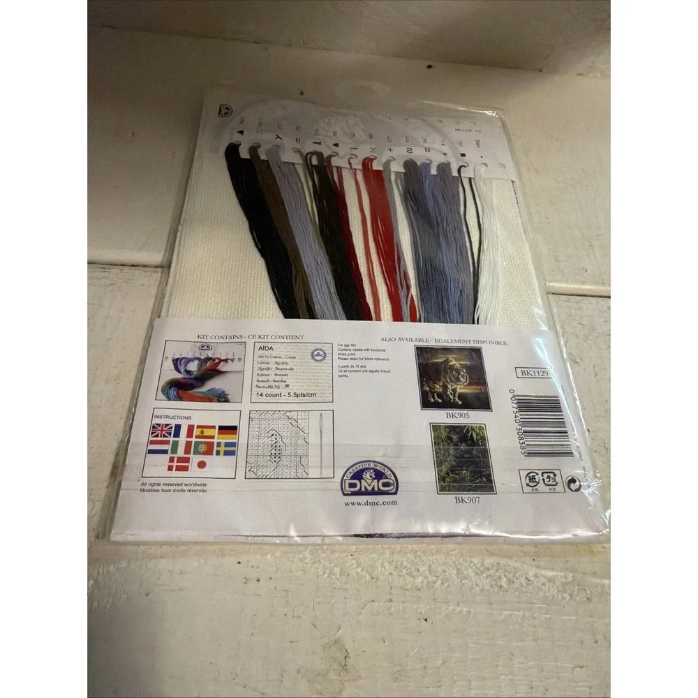 DMC Counted Cross Stitch Kit African Grey Gray Parrot RARE New Sealed